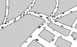Congested junctions in a road network